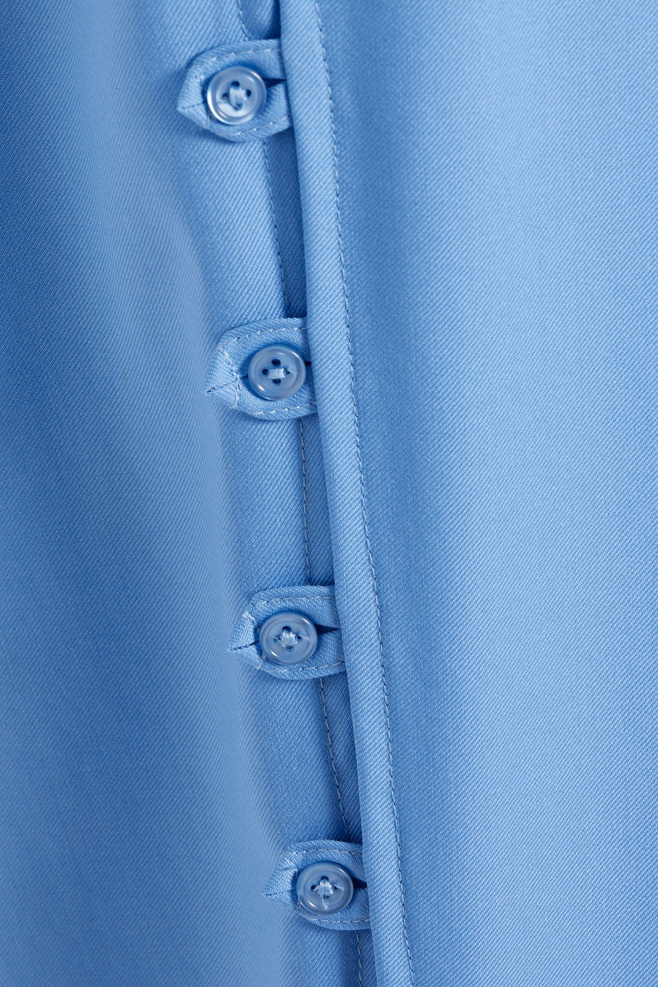 Loulou Studio Checa Button-detailed Wool-twill Wide-leg Pants In Light Blue