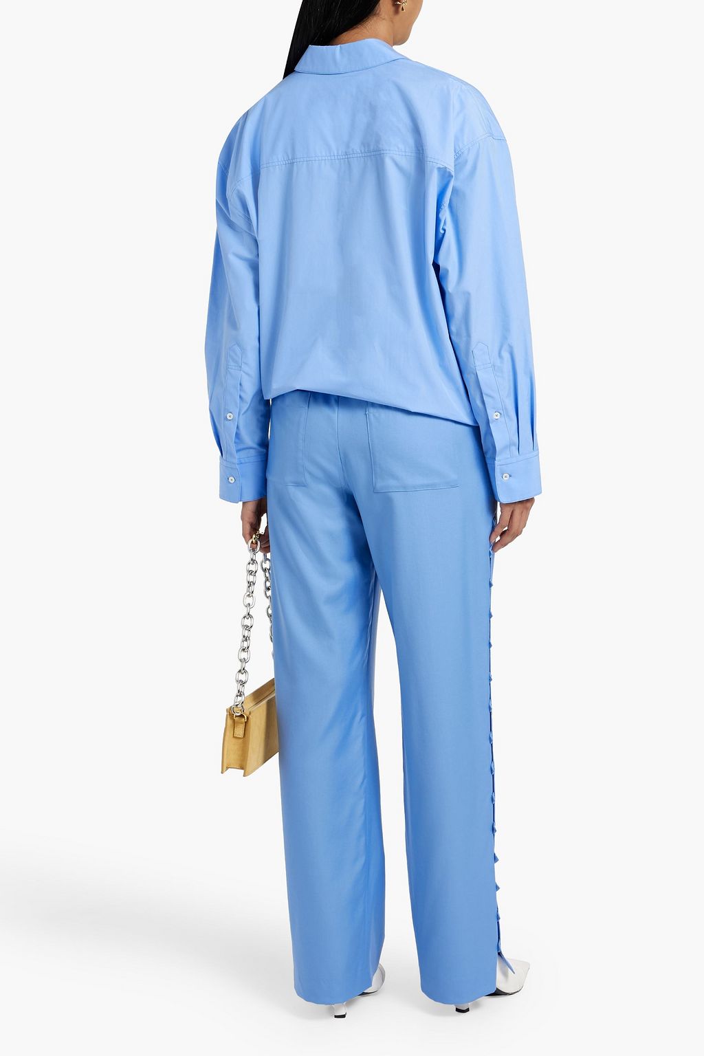 LOULOU STUDIO Checa button-detailed wool-twill wide-leg pants