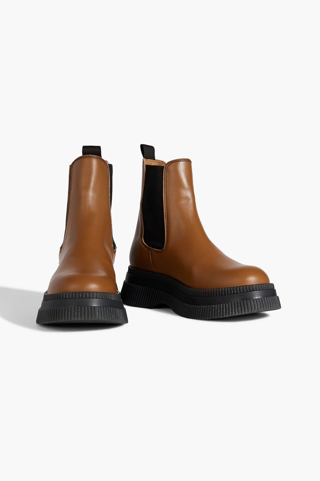 GANNI Leather platform Chelsea boots