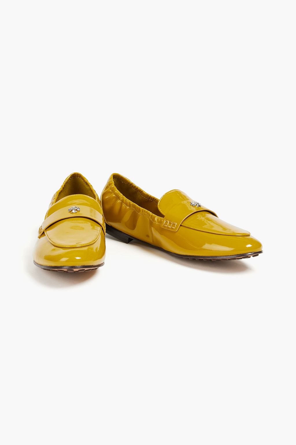 TORY BURCH 장식 디테일 페이턴트 가죽 플랫