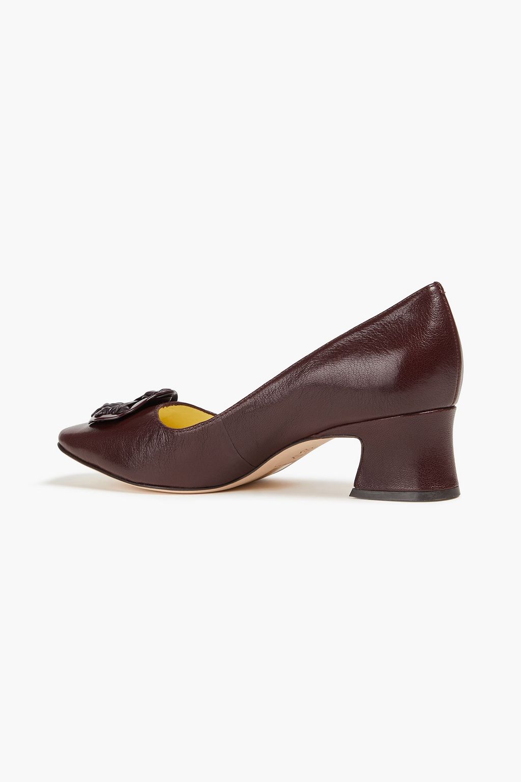 TORY BURCH Embellished textured-leather pumps