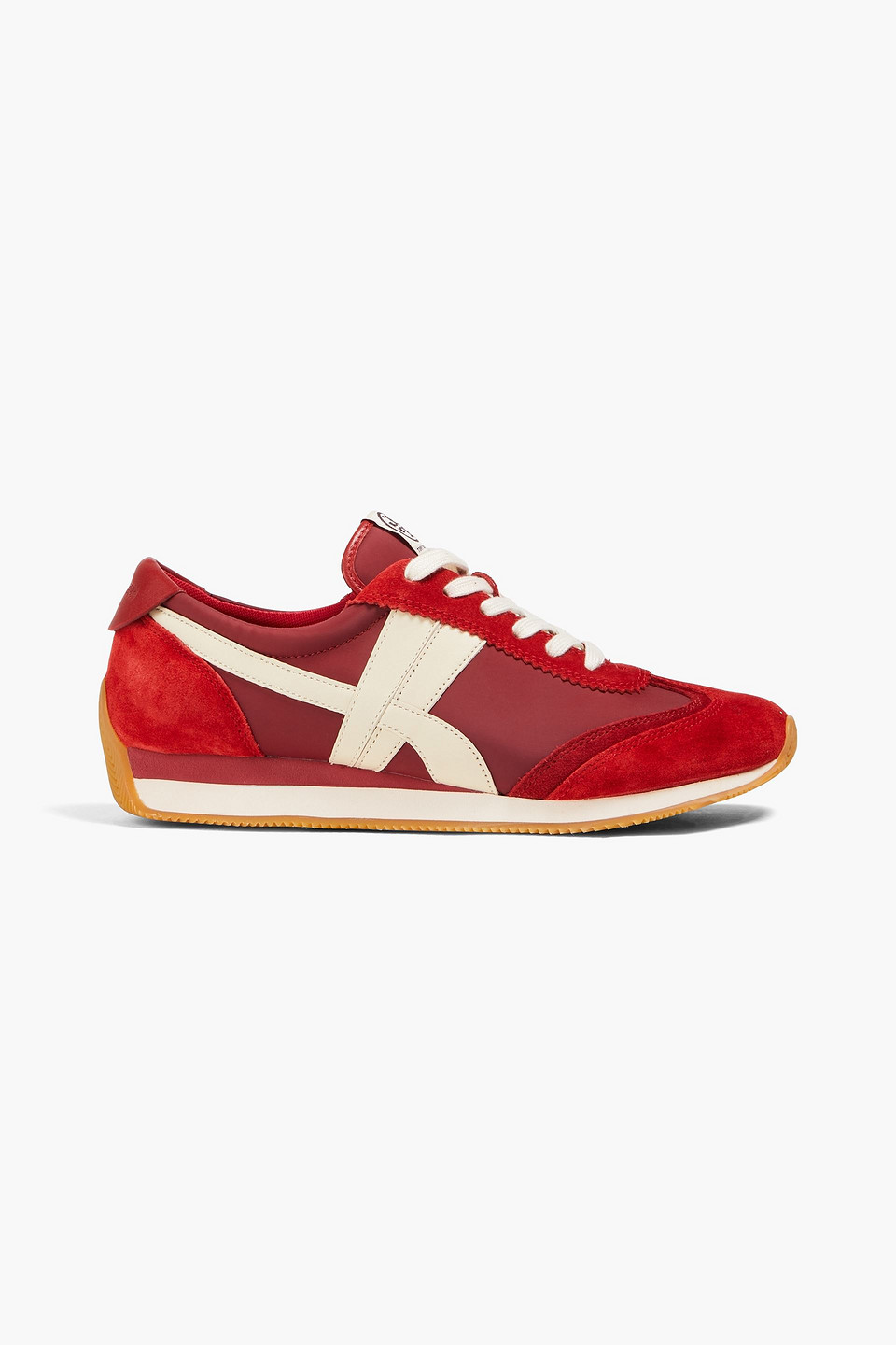 Tory Burch Shell Suede Trainers In Red