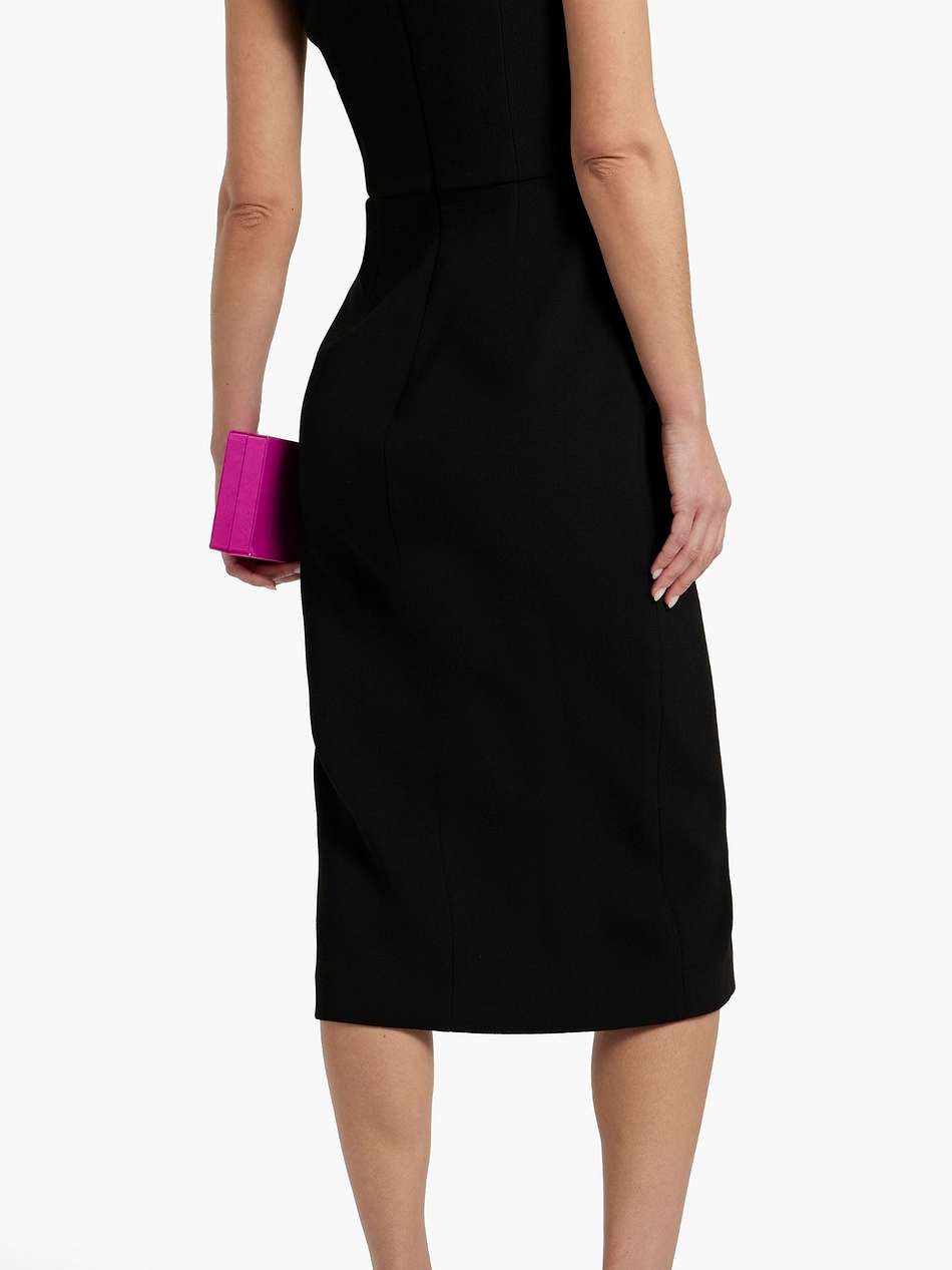 victoria crystal-embellished crepe midi dress