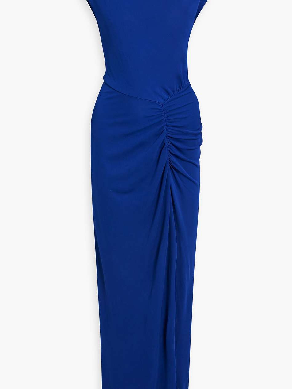 apollo ruched jersey maxi dress