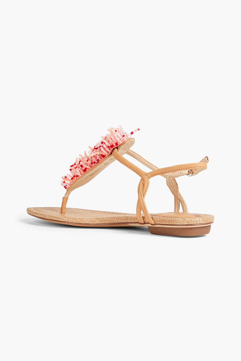 Shop Sam Edelman Brinda Embellished Faux Leather Sandals In Neutral