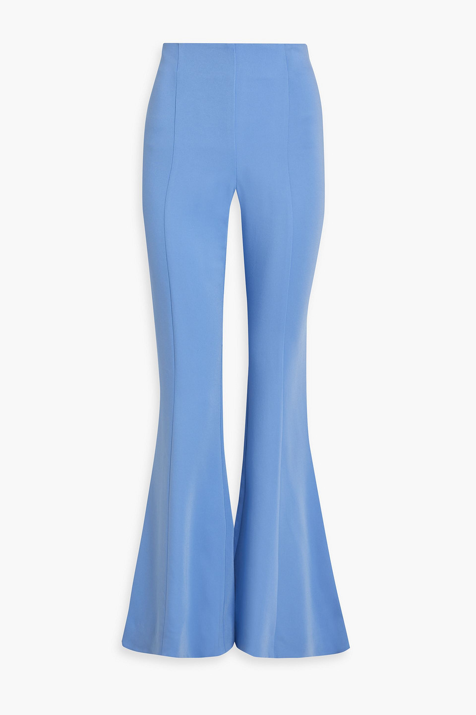 Diane Von Furstenberg Barcelona Crepe Flared Pants In Light Blue