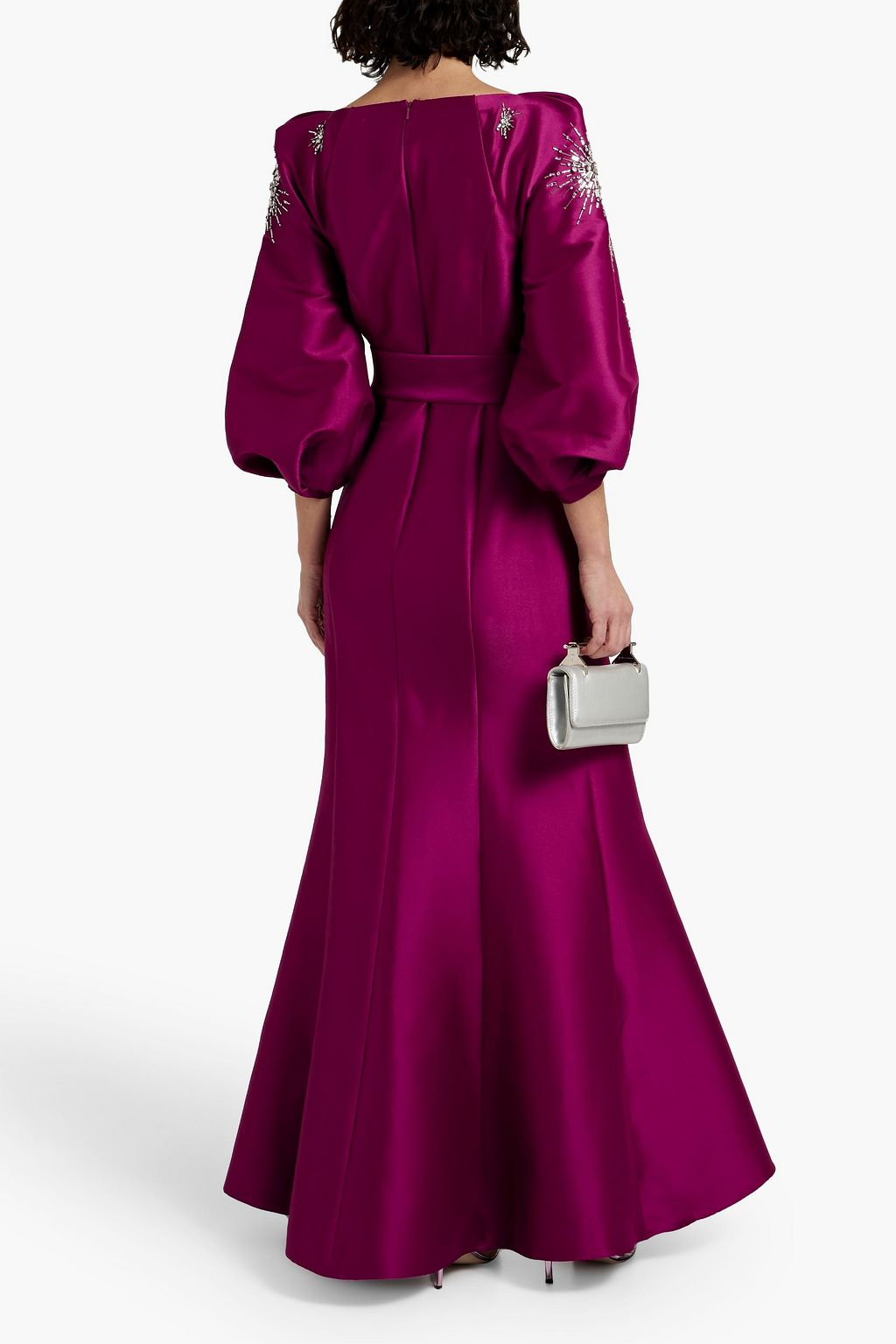 BADGLEY MISCHKA Embellished faille gown