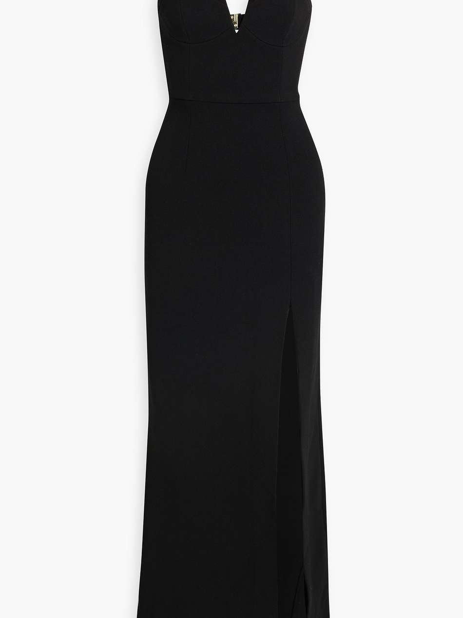 piero chain-trimmed crepe gown