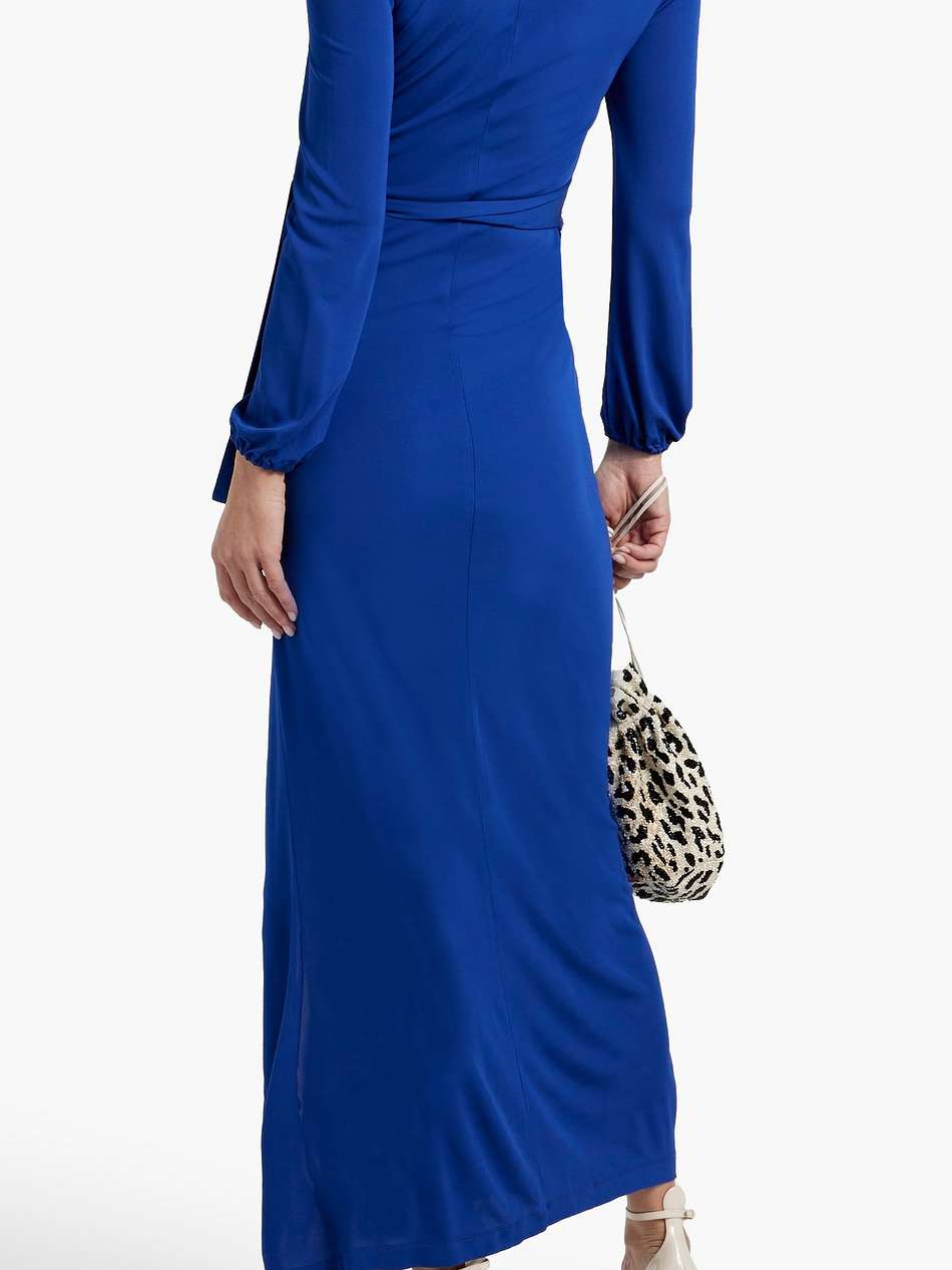 akil wrap-effect cady maxi dress