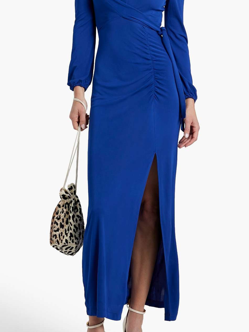 akil wrap-effect cady maxi dress