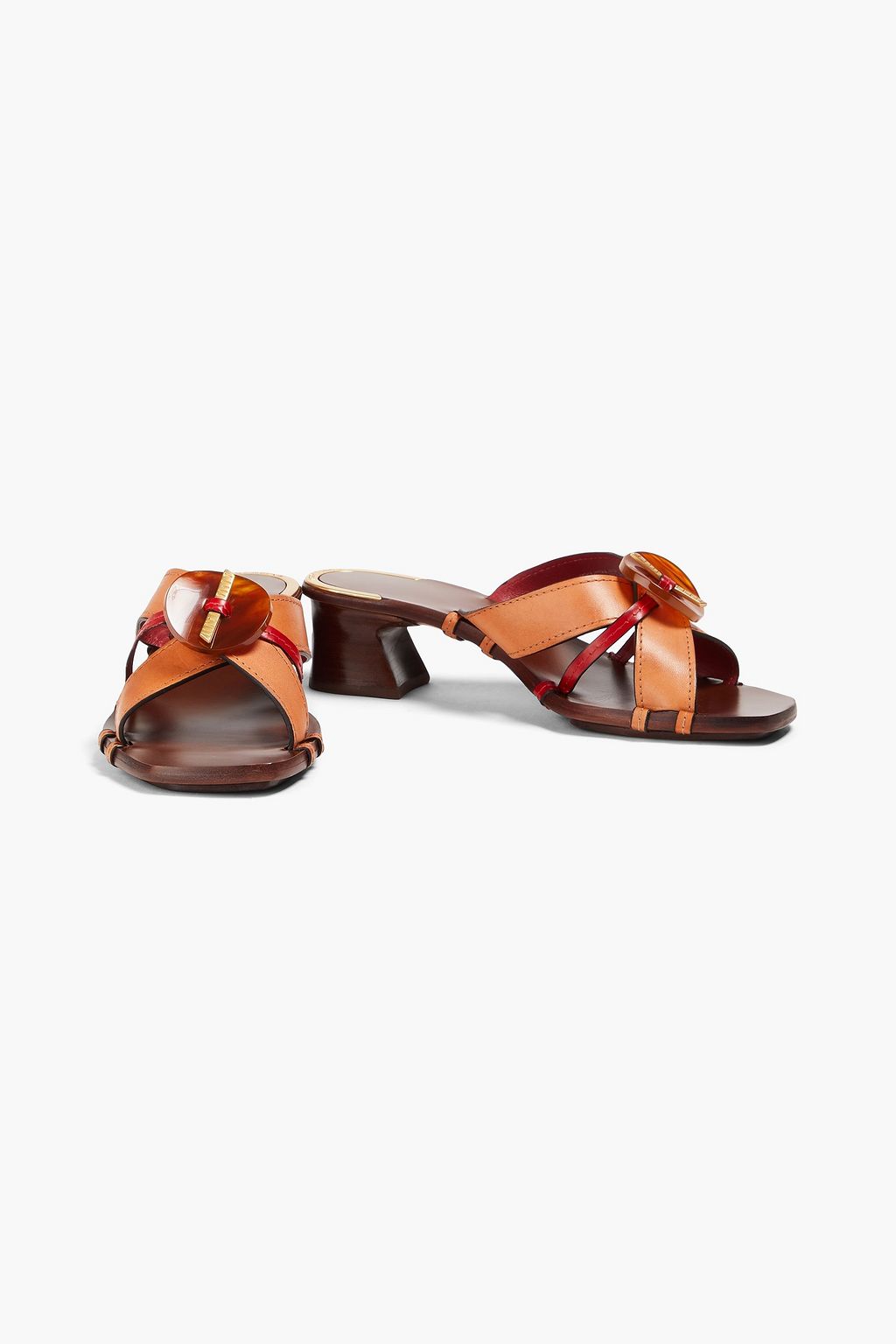 TORY BURCH Two-tone leather sandals