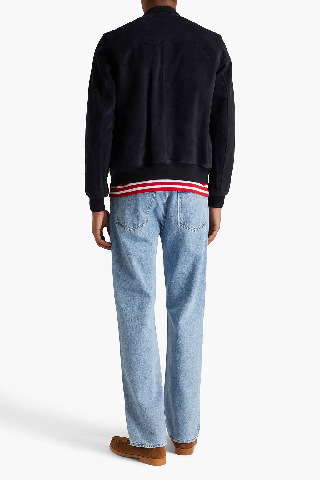SANDRO Suede bomber jacket
