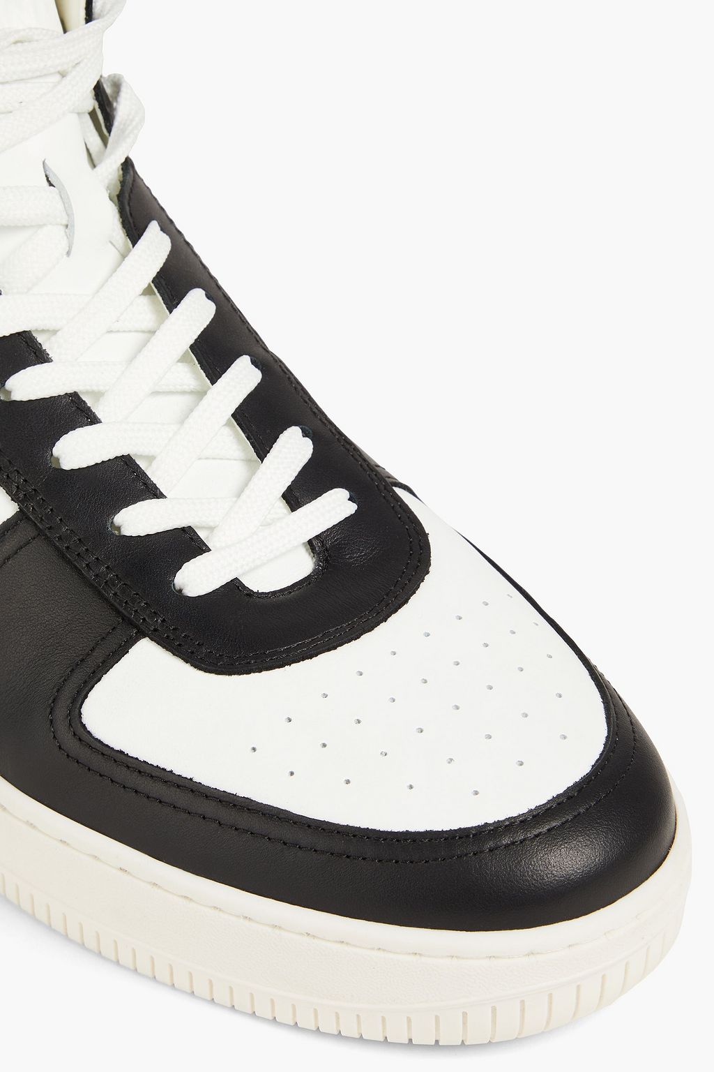 SANDRO High-Top-Sneakers aus perforiertem Leder