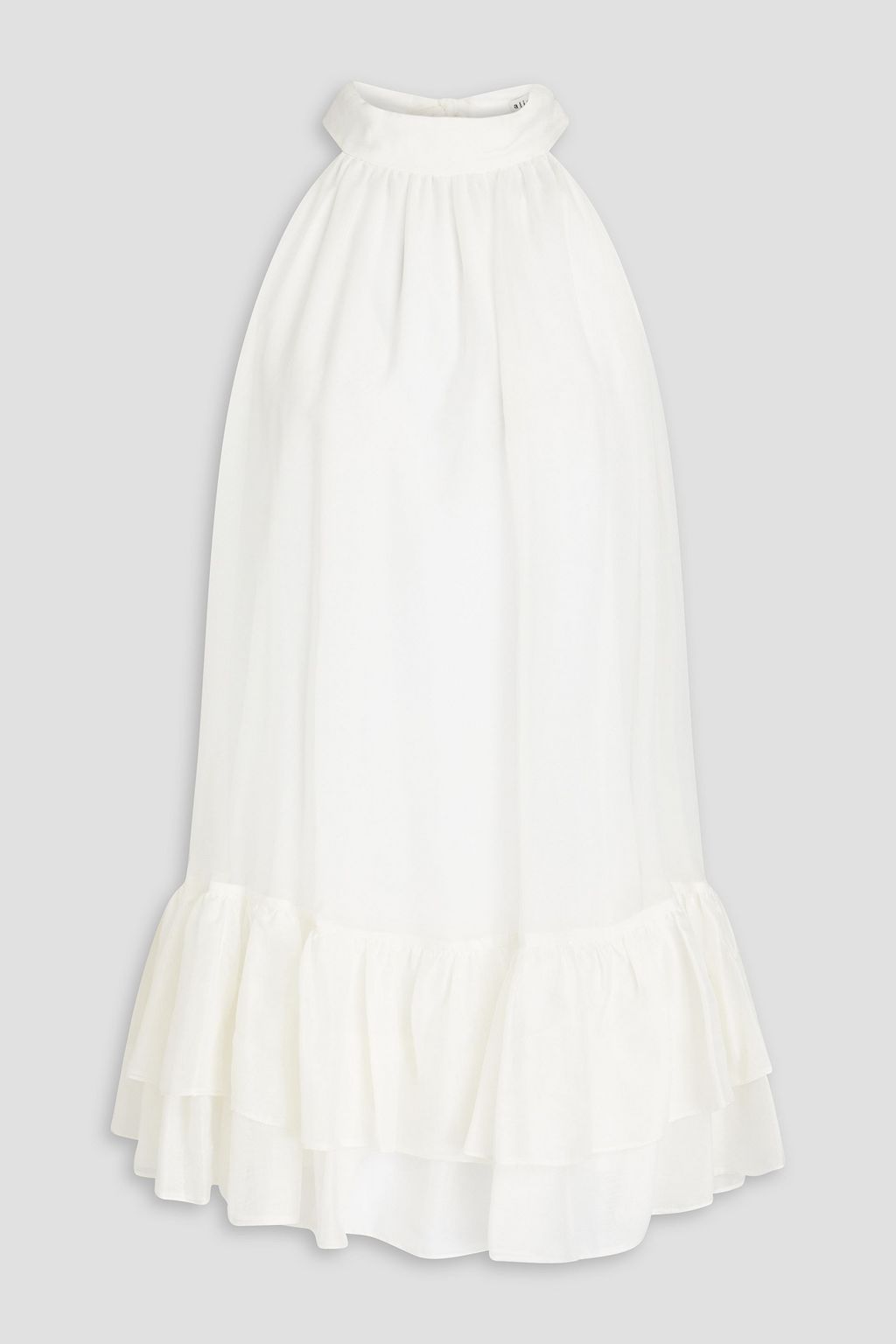 ALICE + OLIVIA Erna pleated ruffled chiffon mini dress | THE OUTNET