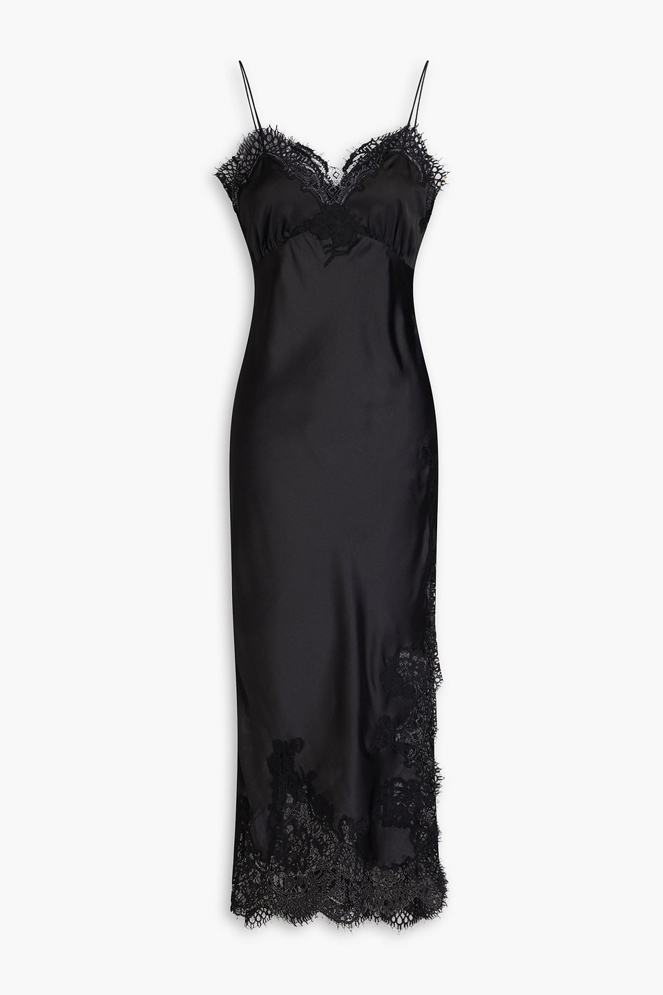 alice and olivia black slip dress Alice and Olivia Slip Dress with Side Slit – Vicky and Lucas main image 0