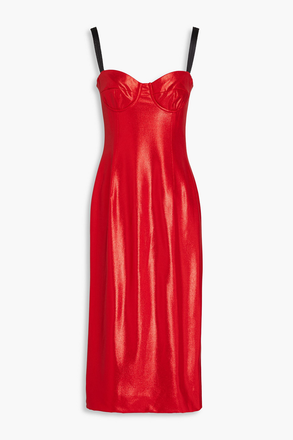Dolce&Gabbana - Lamé midi dress - Red - IT 38
