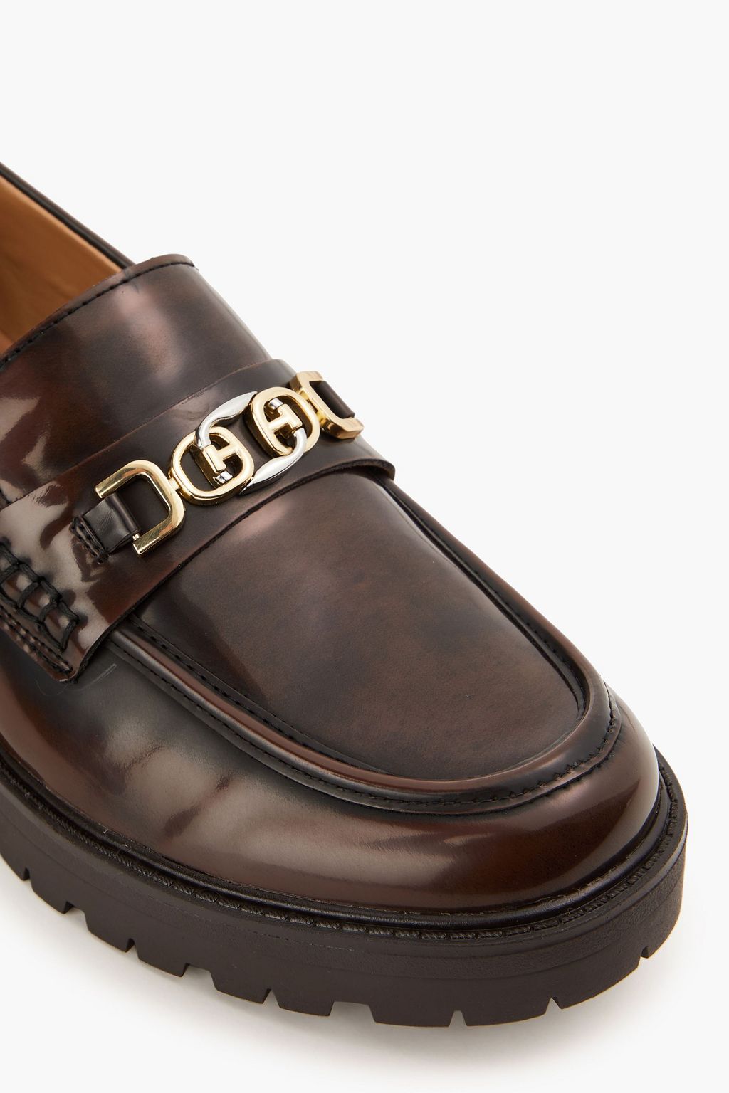 SAM EDELMAN حذاء لوفر مصنوع من الجلد الصناعي بتصميم مزركش