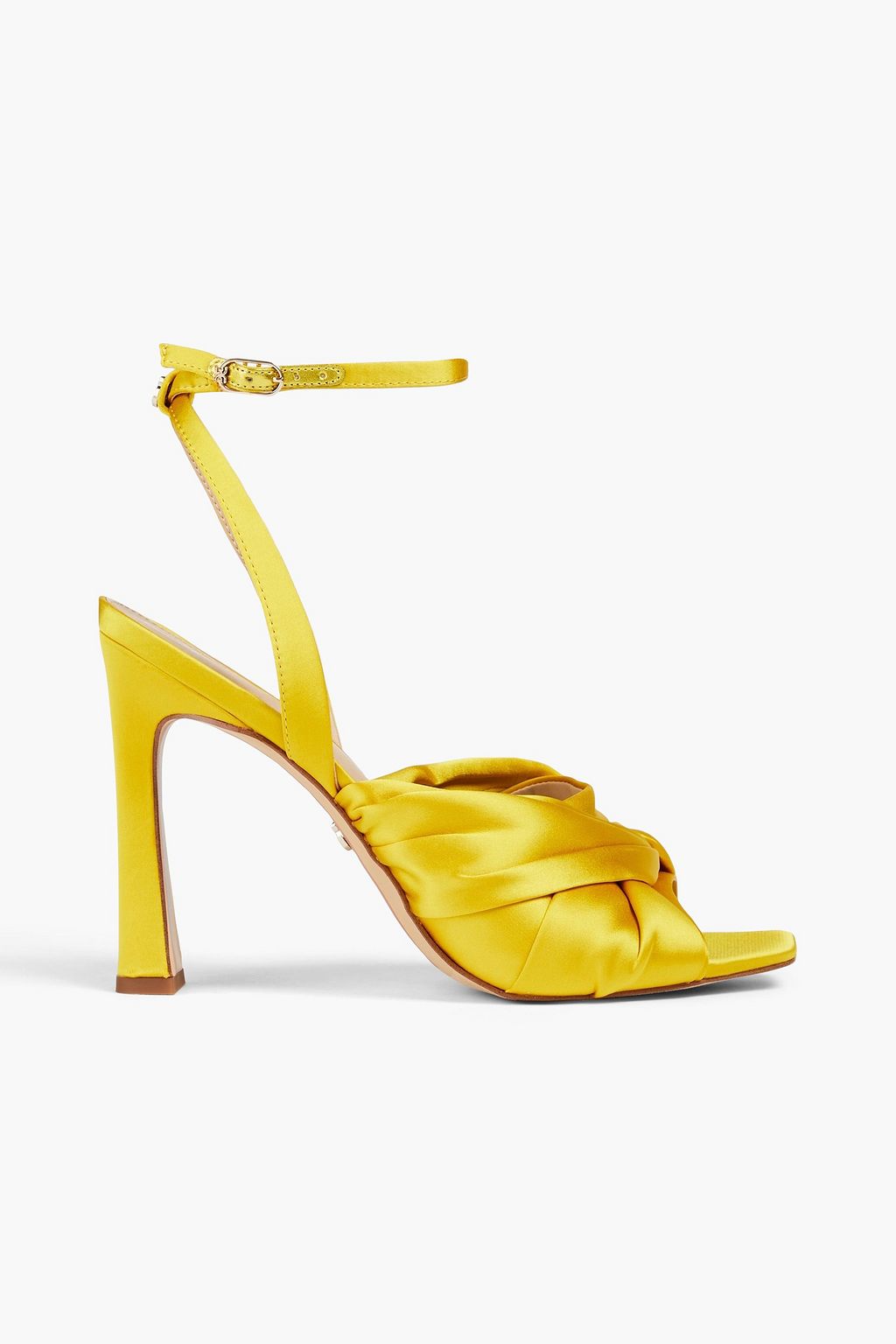 Lavender twisted satin sandals
