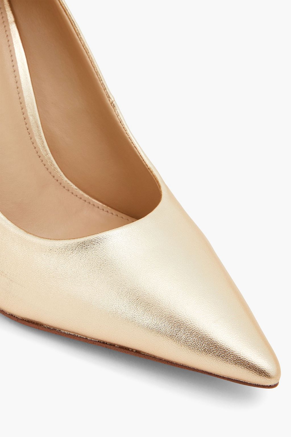SAM EDELMAN Antonia metallic leather pumps