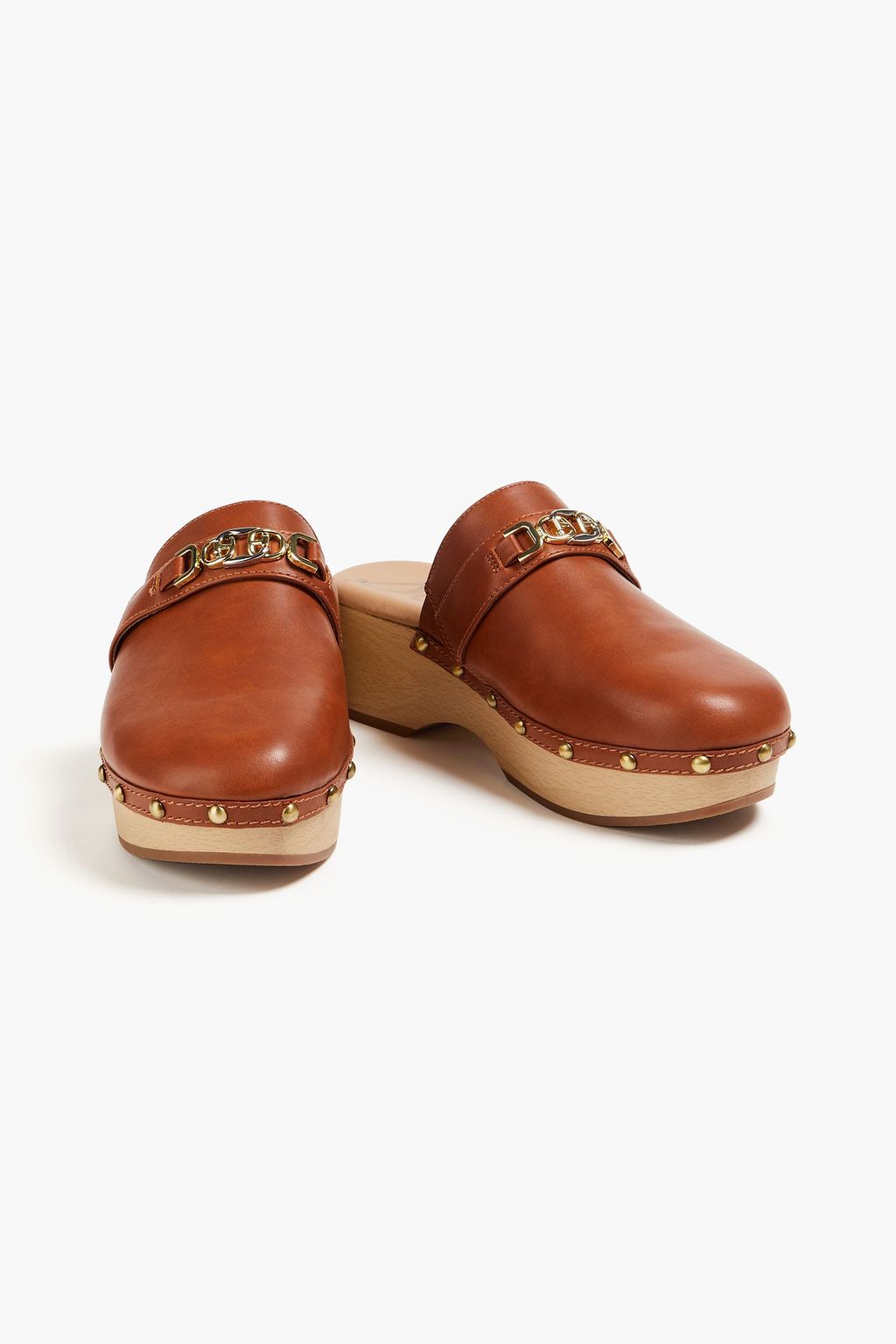 SAM EDELMAN Kaye embellished leather clogs
