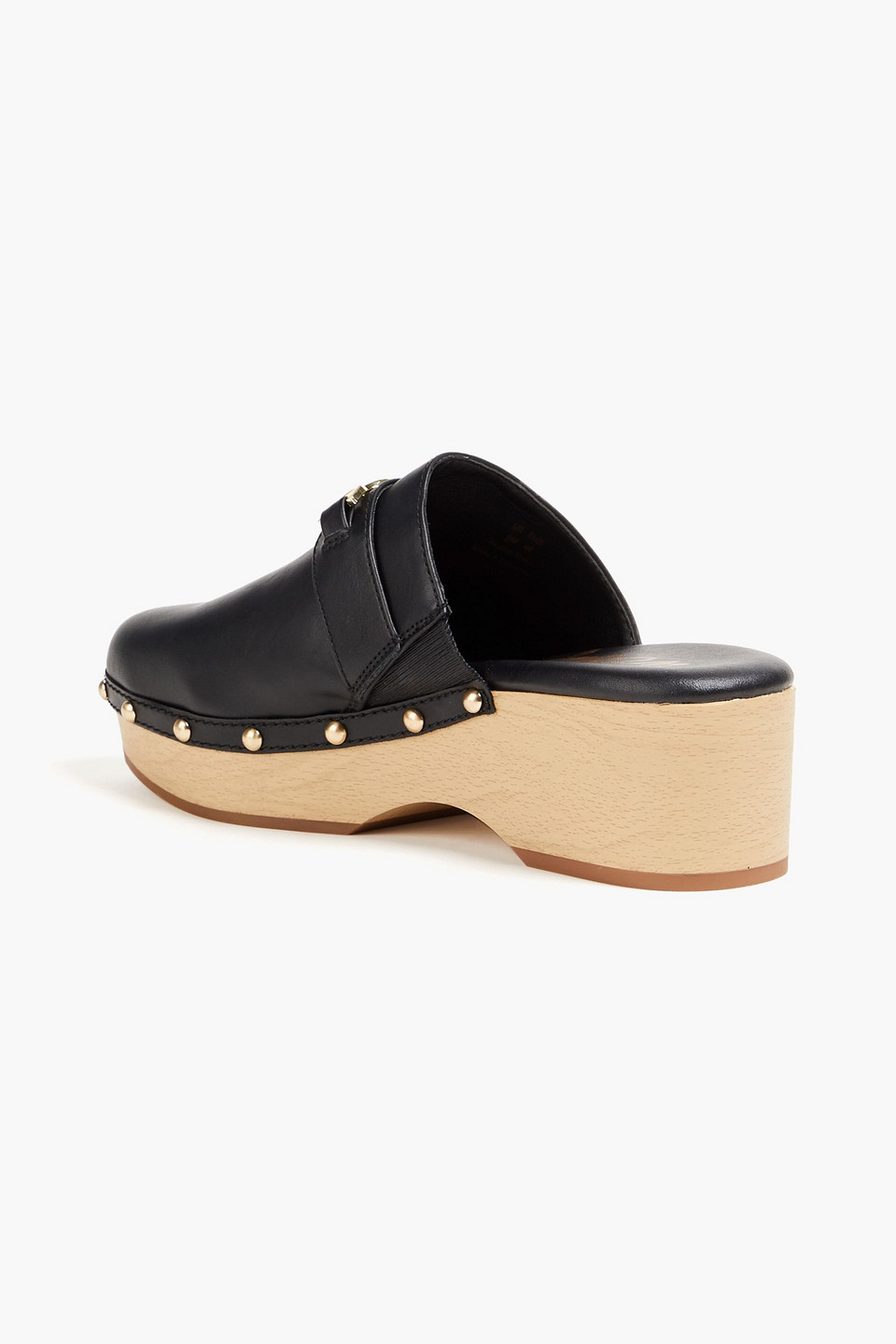 Shop Sam Edelman Kaye Embellished Leather Clogs In Black