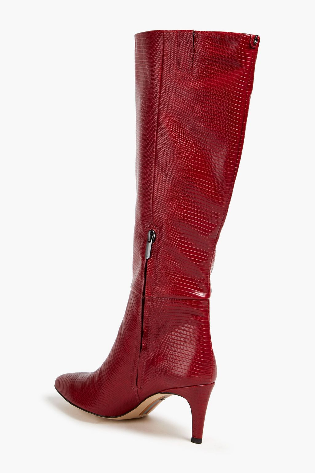 SAM EDELMAN Uma faux lizard-effect leather knee boots
