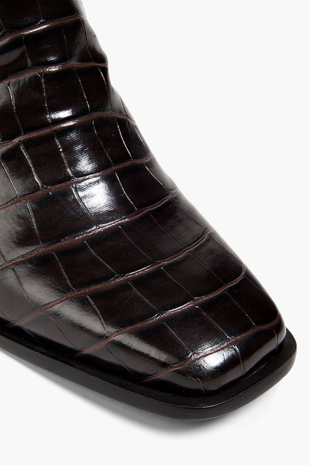 SAM EDELMAN بوت بطول الركبة “ويد” مصنوع من الجلد الصناعي بنقشة جلد التمساح
