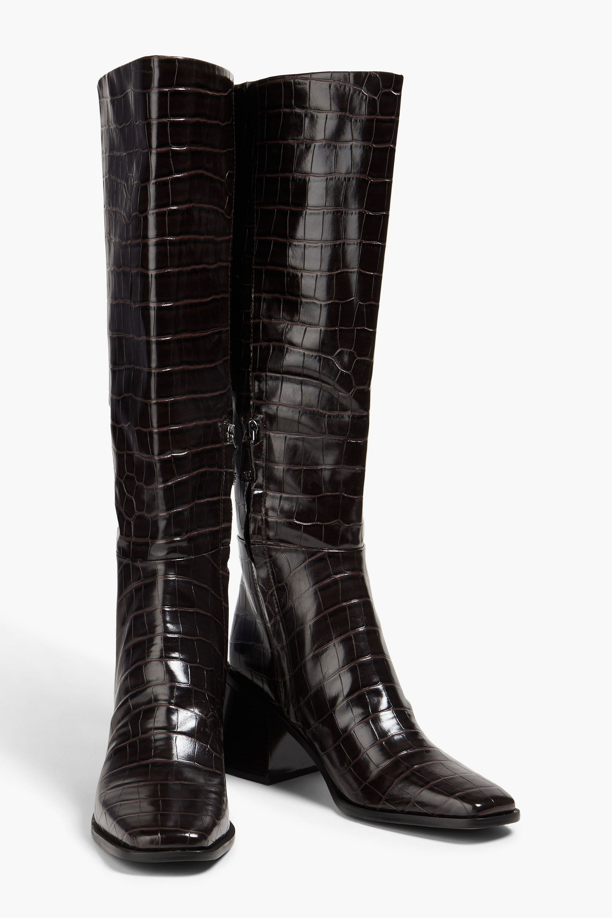 Sam Edelman Wade faux croc-effect leather knee boots thumbnail
