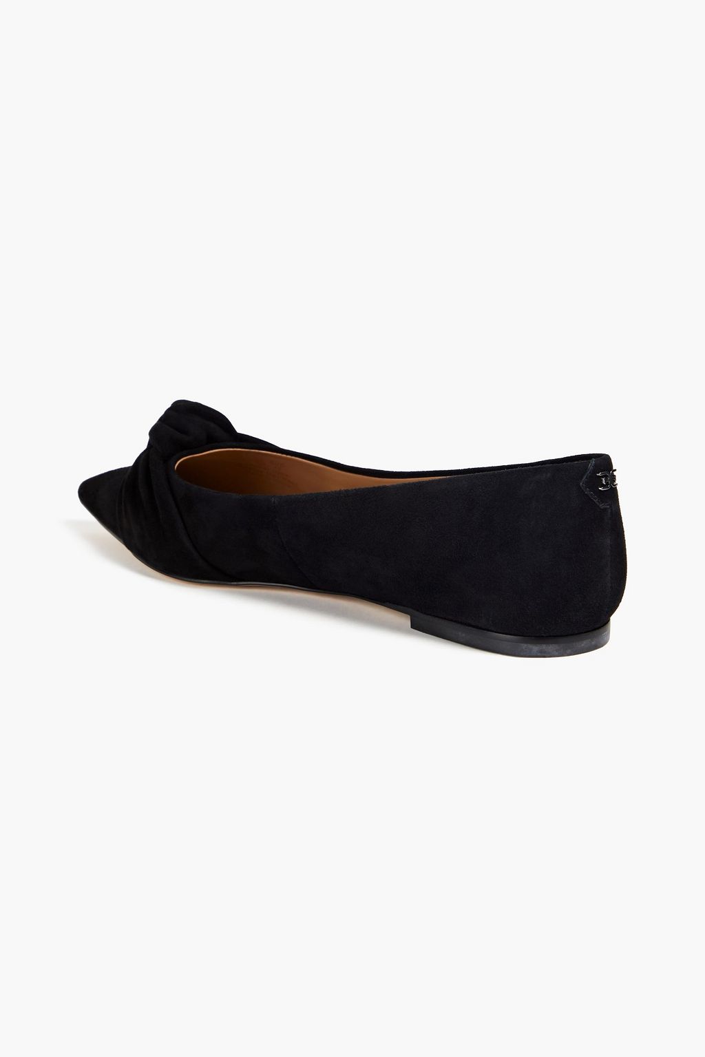 SAM EDELMAN Wheaton knotted suede pointed-toe flats