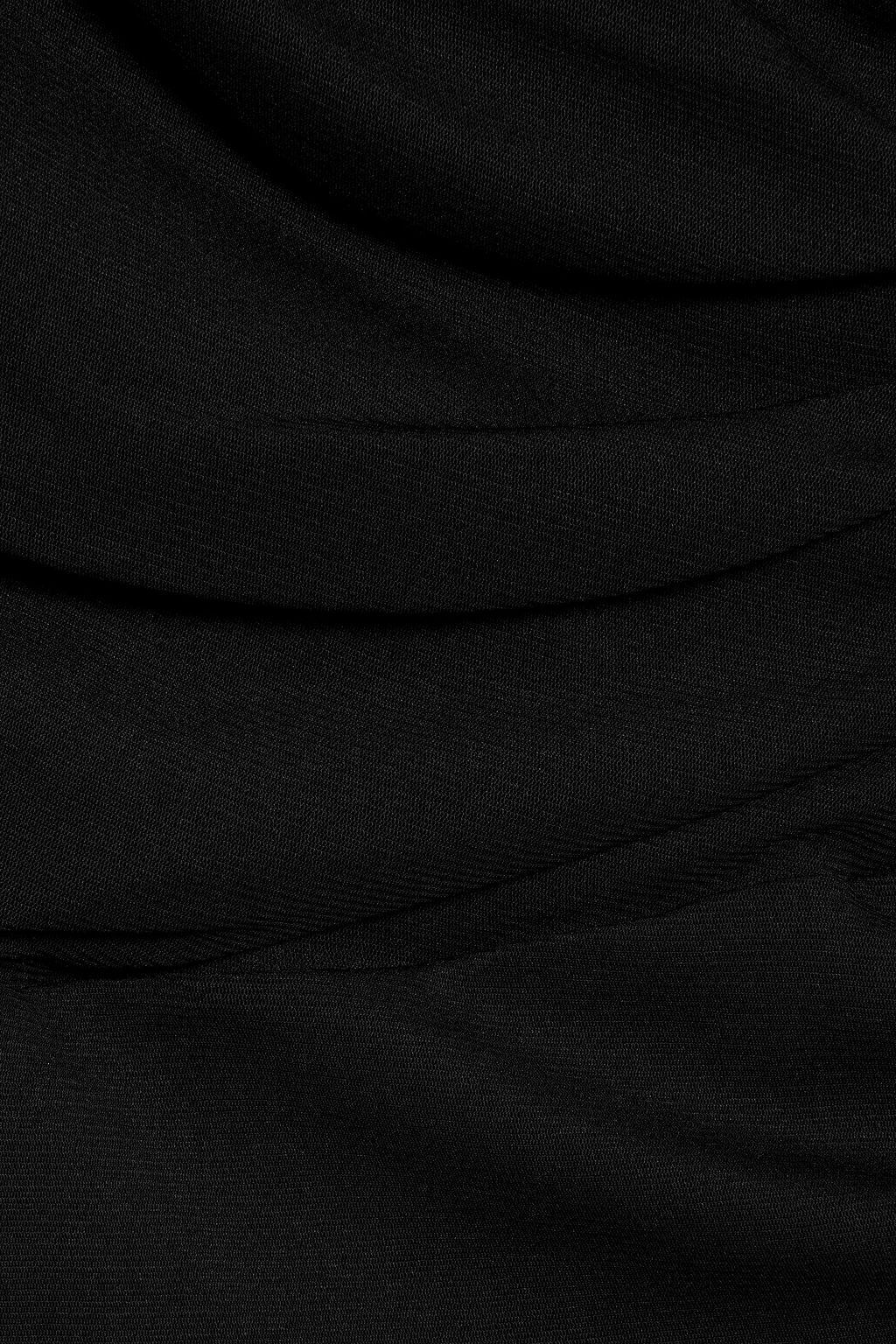 DIANE VON FURSTENBERG Branwen one-sleeve ruched mesh dress