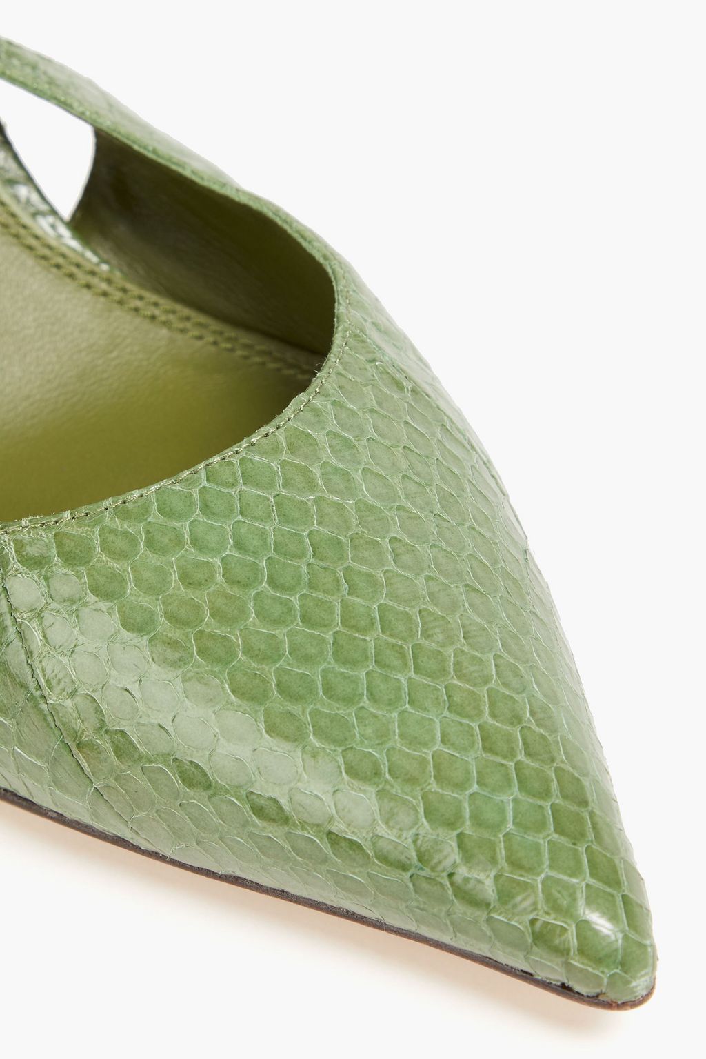 TORY BURCH Tasseled snakeskin pumps