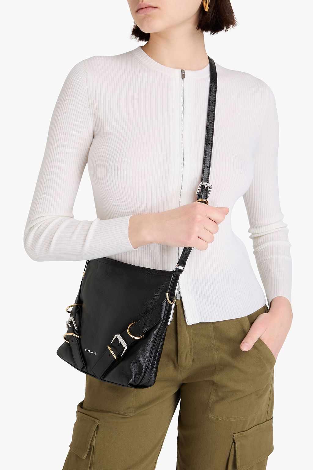 GIVENCHY 보이우 텍스처드 가죽 숄더 백