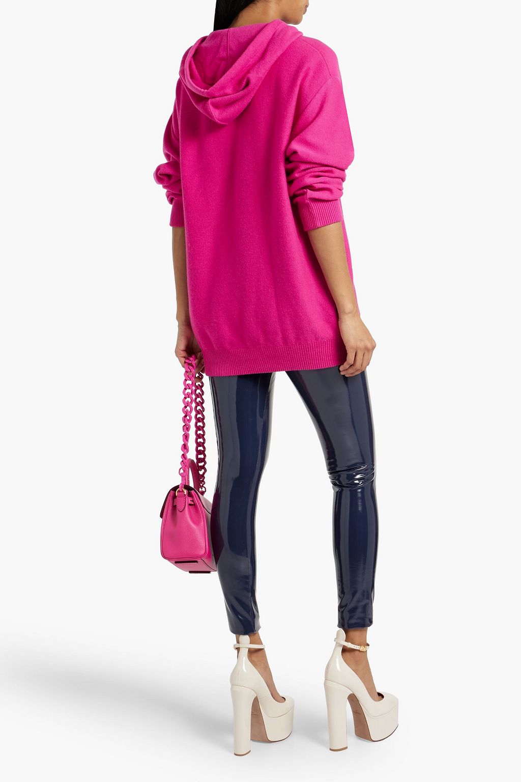 VERSACE Flocked wool and cashmere-blend  hoodie