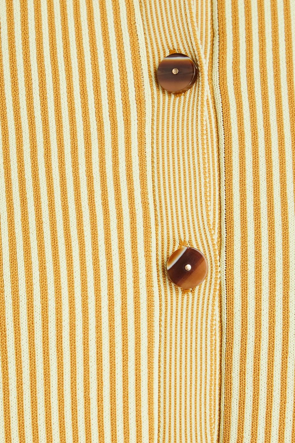 TORY BURCH Cropped Strickcardigan mit Streifen