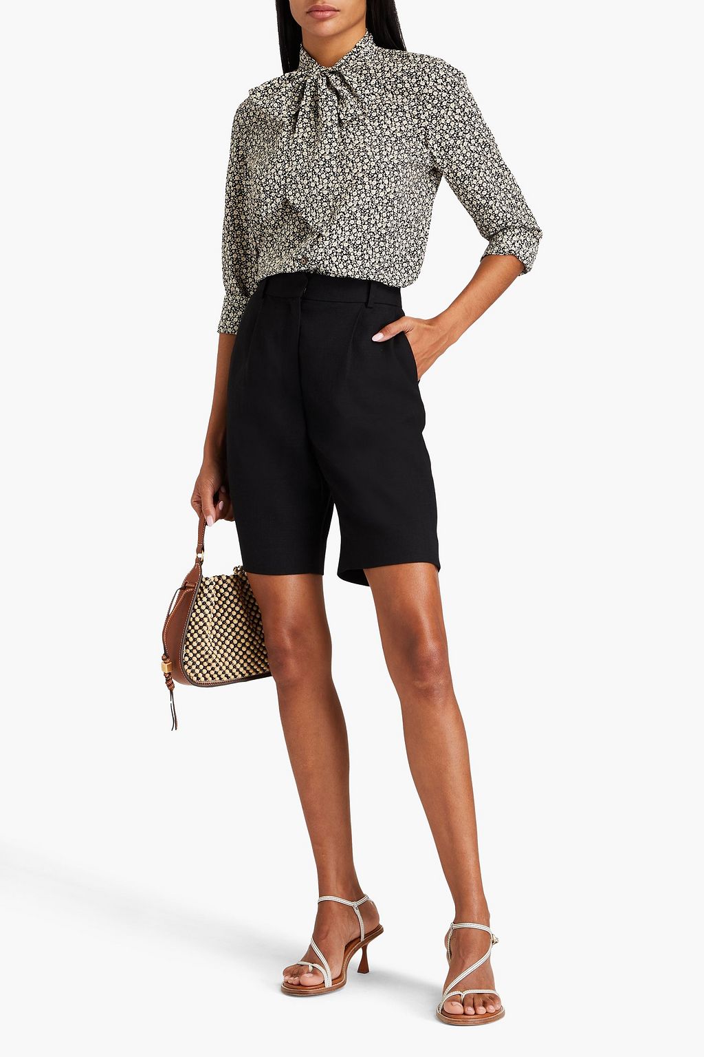 TORY BURCH Schluppenbluse aus Crêpe de Chine aus Seide mit floralem Print