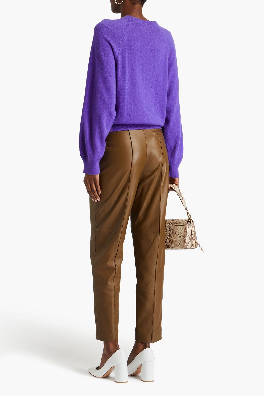 TORY BURCH Leather tapered pants