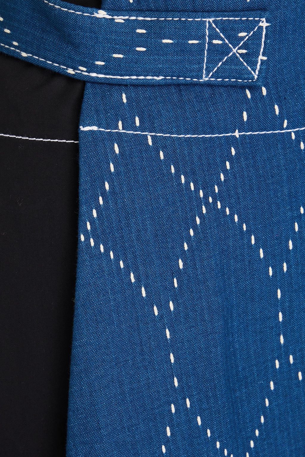 TORY BURCH Gesteppter Midi-Wickelrock aus Canvas und Baumwoll-Twill