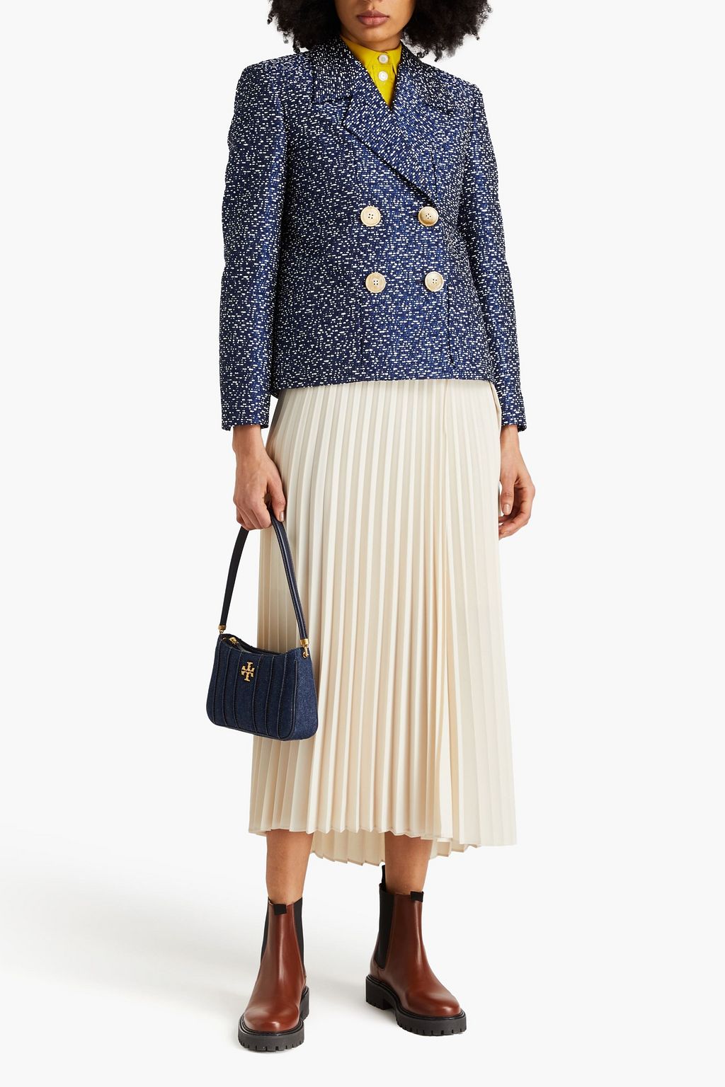 TORY BURCH Doppelreihiger Blazer aus Tweed