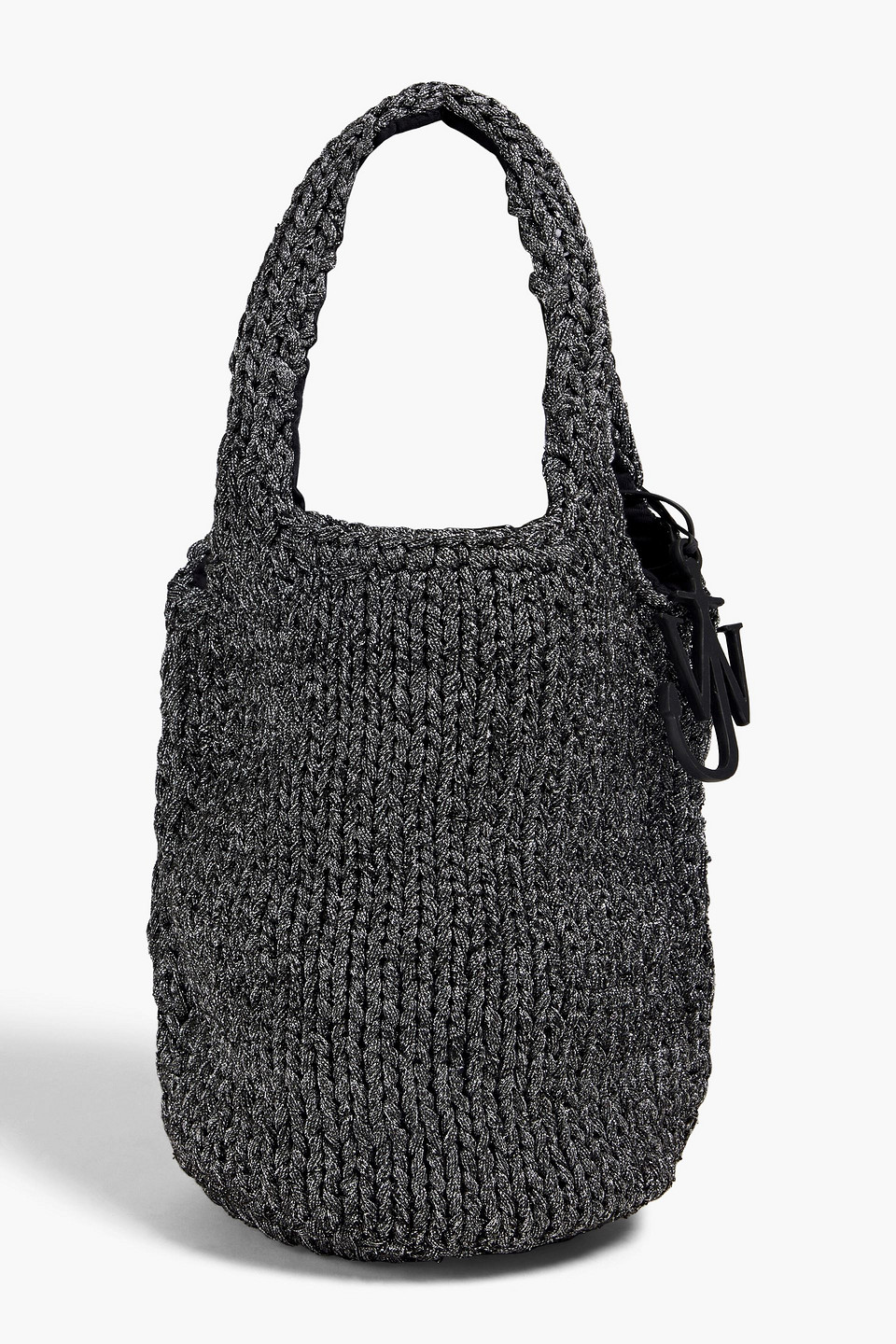 JW Anderson - Metallic knitted tote - Gray - OneSize