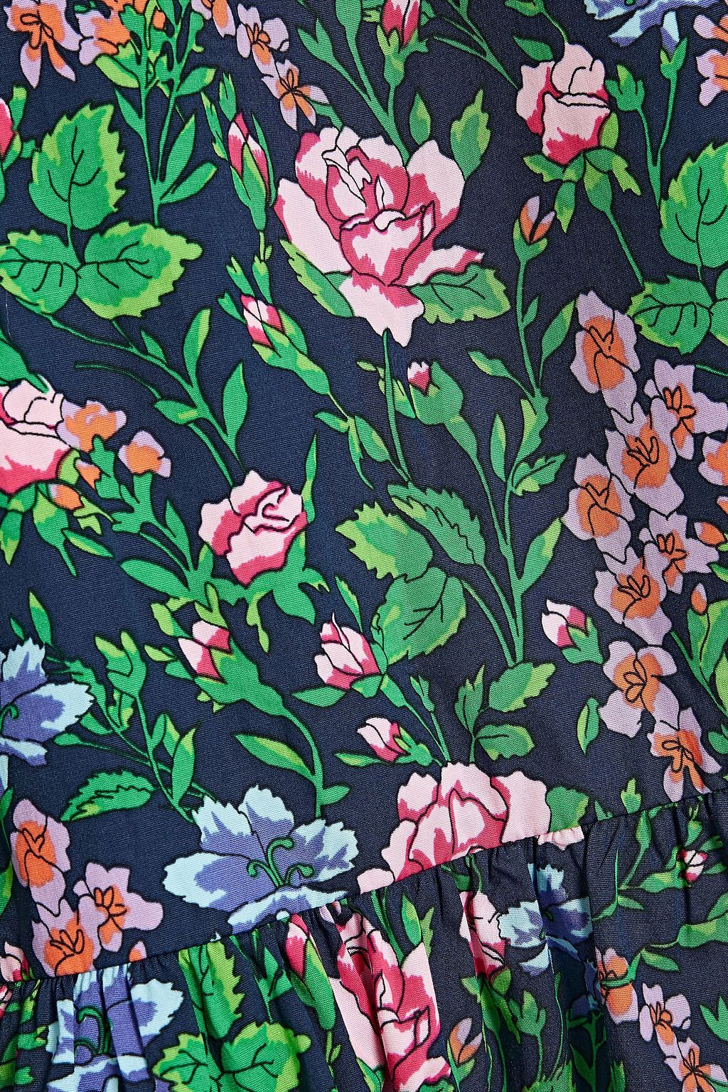 DIANE VON FURSTENBERG Agar floral-print cotton-blend poplin mini dress