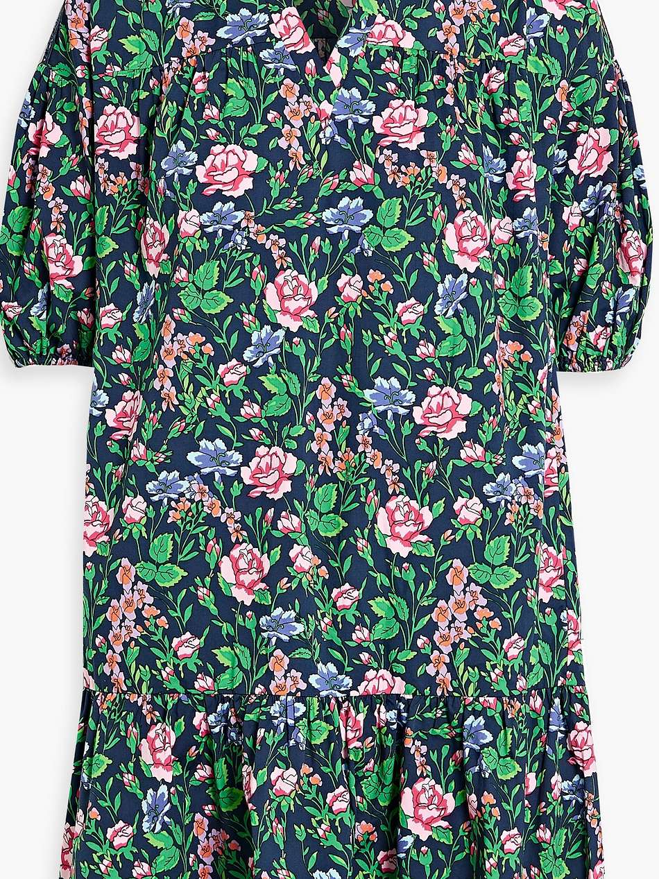 agar floral-print cotton-blend poplin mini dress