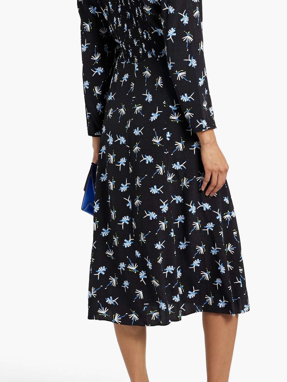 joanna printed jersey midi dress