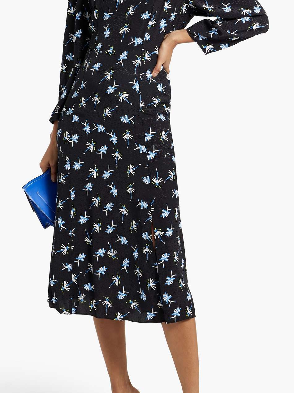 joanna printed jersey midi dress