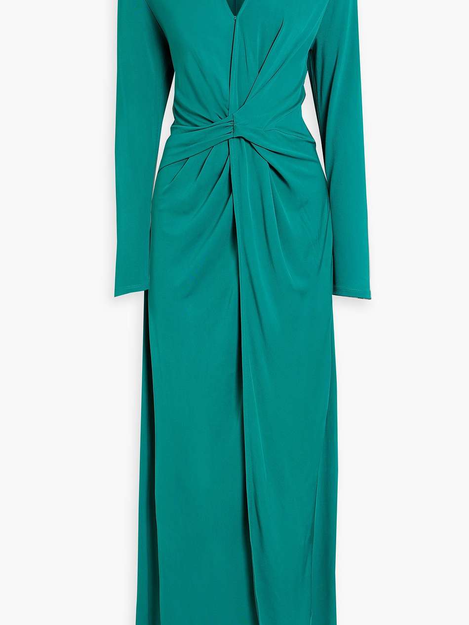addams draped satin-jersey maxi dress