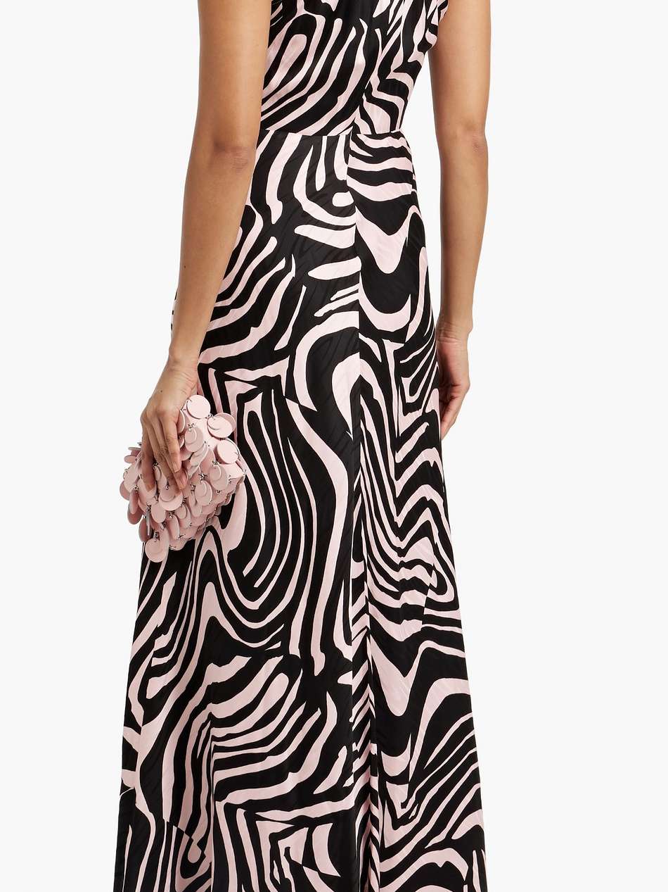 trista zebra-print jacquard maxi dress