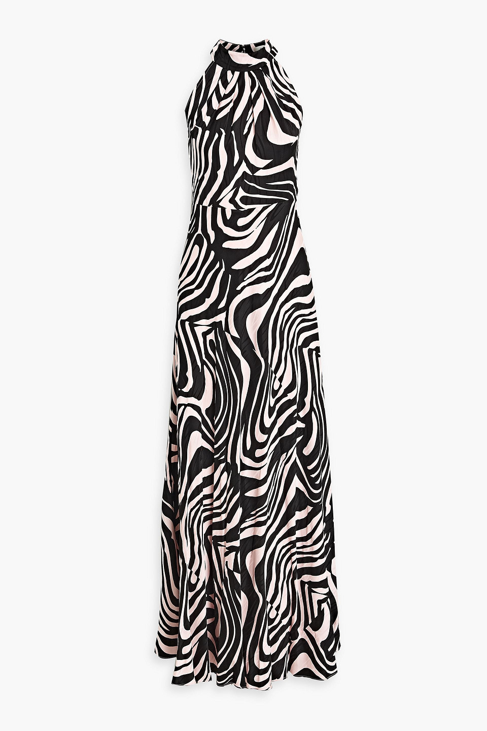 Diane Von Furstenberg Trista Zebra-print Jacquard Maxi Dress In Baby Pink