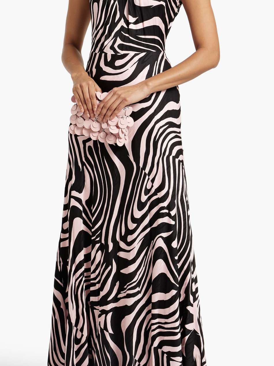 trista zebra-print jacquard maxi dress