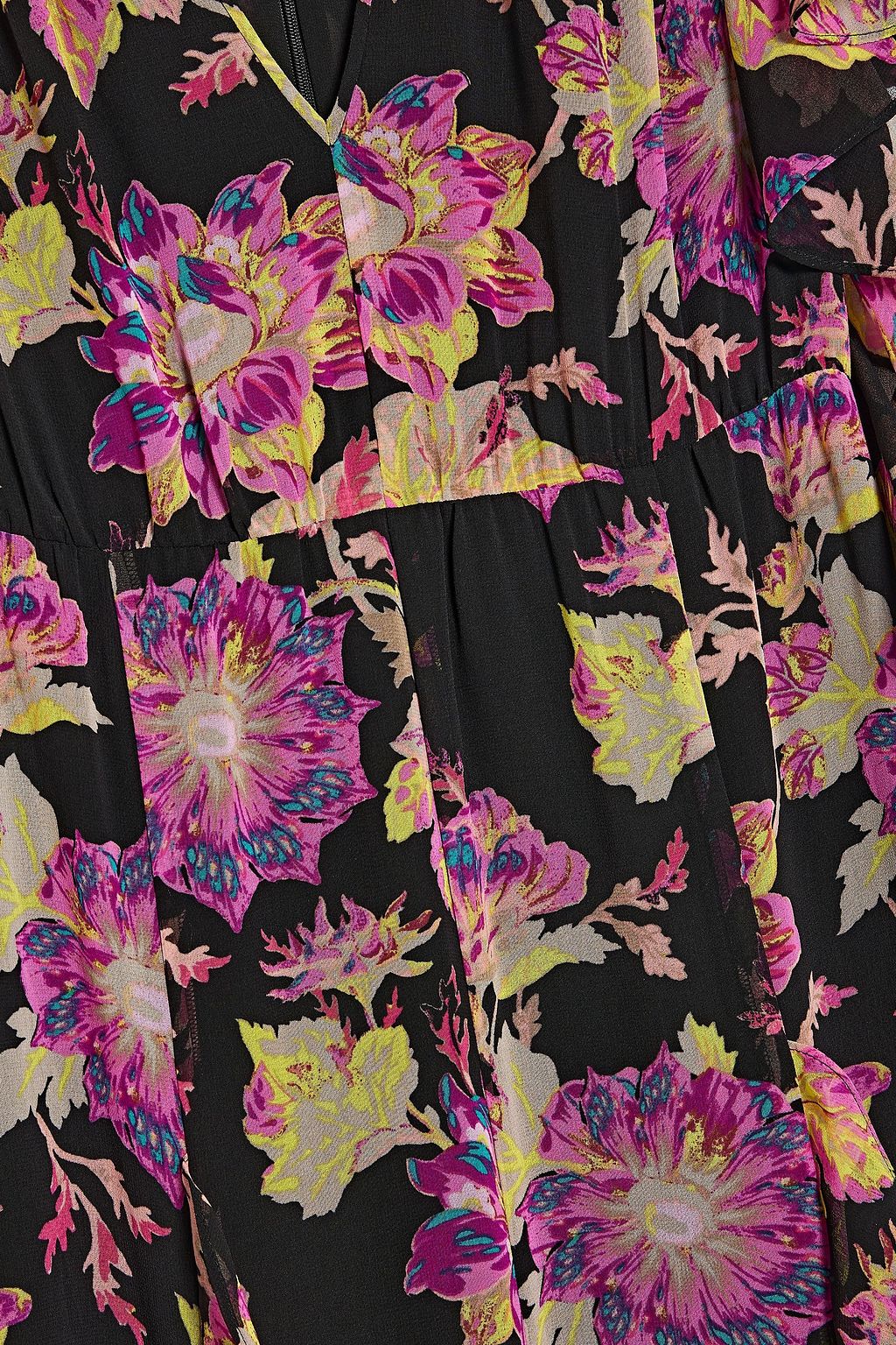 DIANE VON FURSTENBERG Bleuet ruffled floral-print chiffon maxi dress