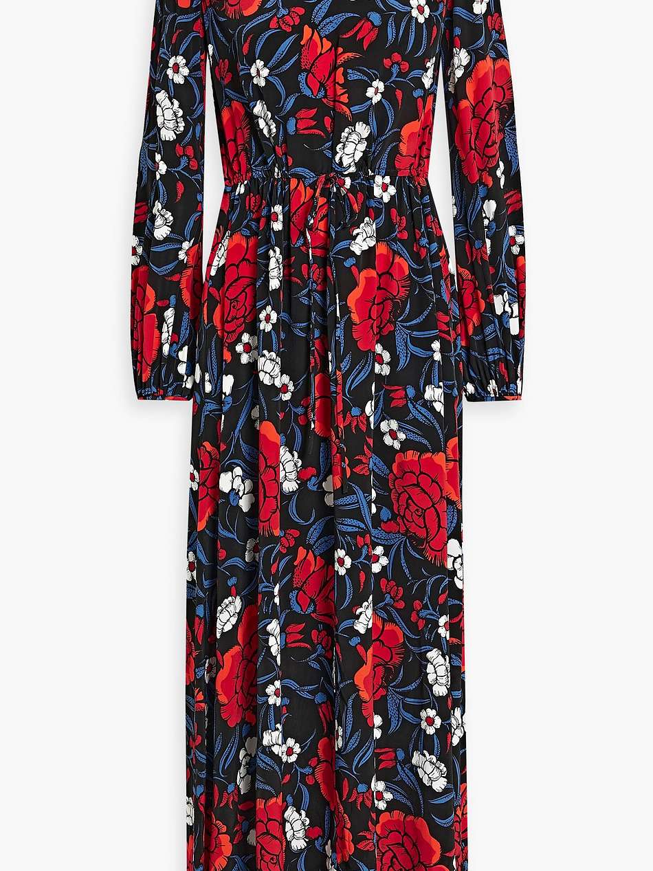 sydney printed chiffon maxi dress