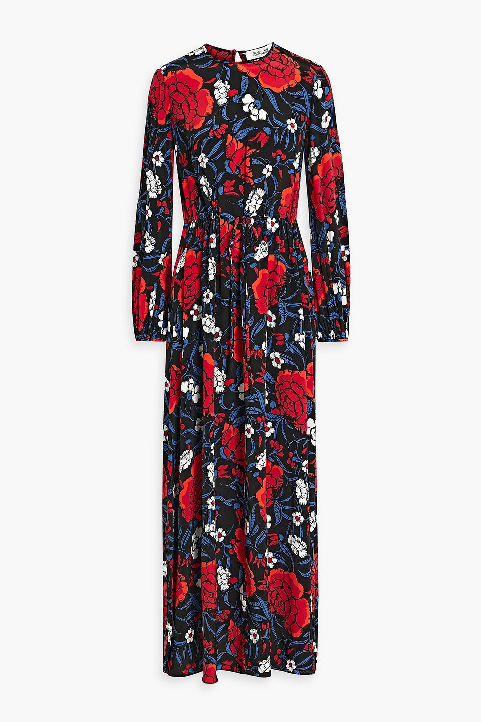 Diane Von Furstenberg Sydney Printed Chiffon Maxi Dress In Red